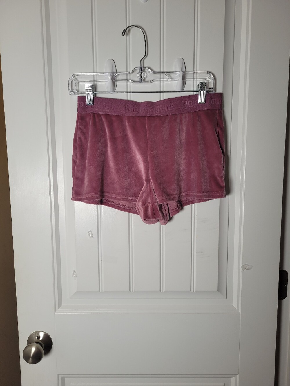 Juicy Couture Y2K Velvet Lounge Shorts - Mauve Pink Size Small